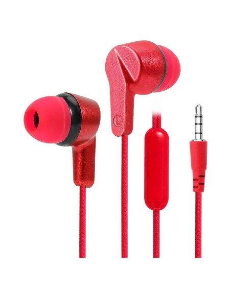 Auriculares UrbanX R2 Intrauditivos con Cable 3.5mm Rojo