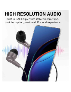 Auriculares UrbanX R2 Intrauditivos con Micrófono - Negro 2