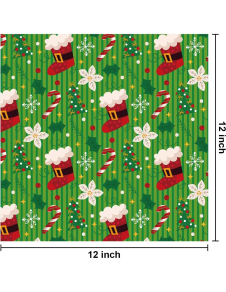 Juego de Papel de Patrón Navideño Sorkwo 24 Hojas 30.48cm