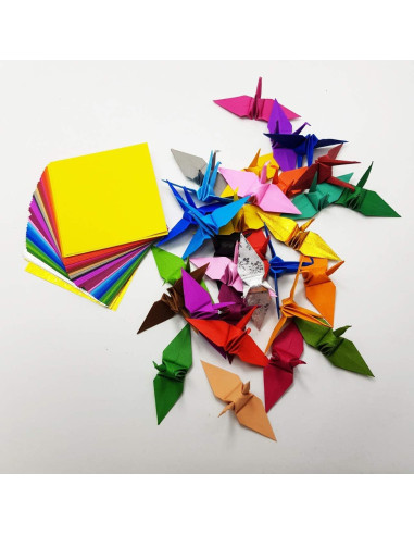 Papel de Origami Doble Cara Origamipolly 100 Hojas 7.62x7.62cm