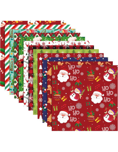 Juego de Papel de Patrón Navideño Sorkwo 24 Hojas 30.48cm