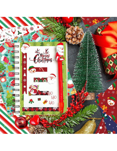 Juego de Papel de Patrón Navideño Sorkwo 24 Hojas 30.48cm