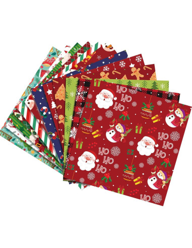 Juego de Papel de Patrón Navideño Sorkwo 24 Hojas 30.48cm