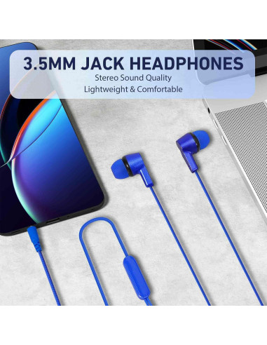 Auriculares UrbanX R2 Intrauditivos con Micrófono 1.16m Azul