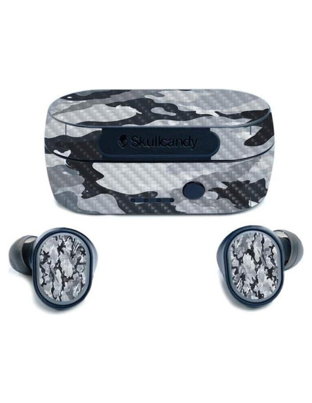 Piel de Fibra de Carbono MightySkins para Auriculares Skullcandy Sesh - Camuflaje Gris