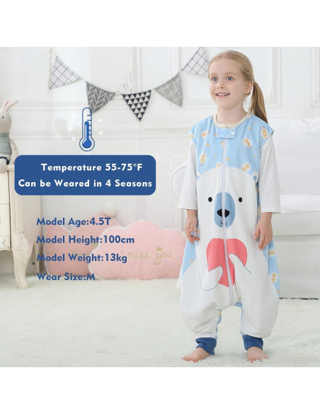 Saco de Dormir para Bebés MICHLEY Oso 1-3A Lavable