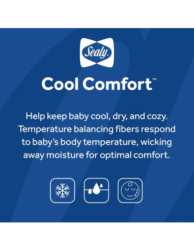 Protector de Colchón Impermeable Sealy Baby Cuna 132x71cm