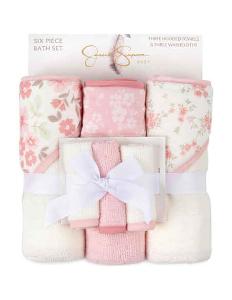 Conjunto de Toallas de Baño con Capucha Jessica Simpson 6 Piezas