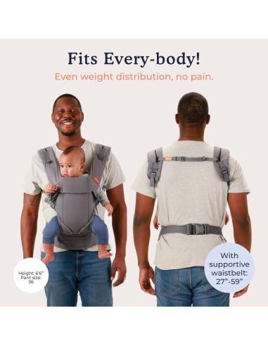 Beco Gemini Portabebés Ergonómico 3.2-15.9 kg Algodón Nebulosa Carina