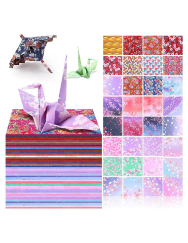 480 Hojas Papel Origami Japonés Doble Cara 15x15 cm Lincia