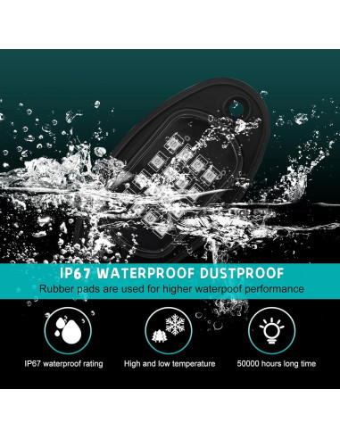 Cable de extensión LED RGB Ohleats 119 cm para automóviles