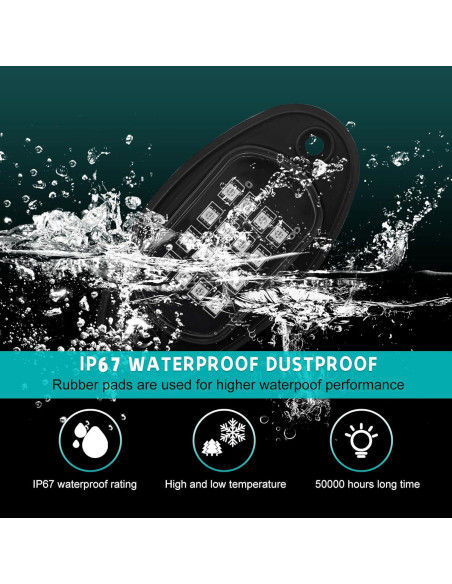 Cable de extensión LED RGB Ohleats 119 cm para automóviles