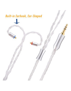 Cable de audio MMCX 8 núcleos Sqrmekoko para auriculares 2