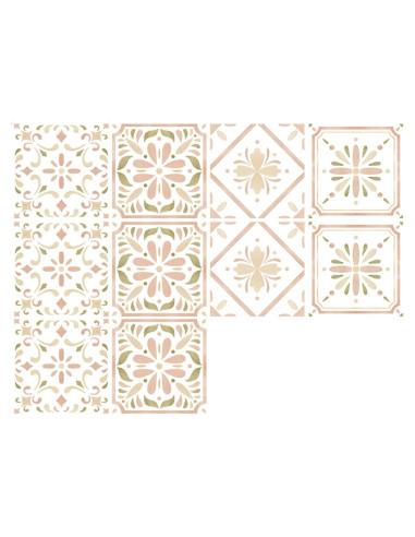 Calcomanías de Azulejo Vintage PONIIIEU 20x20cm 10 PCS