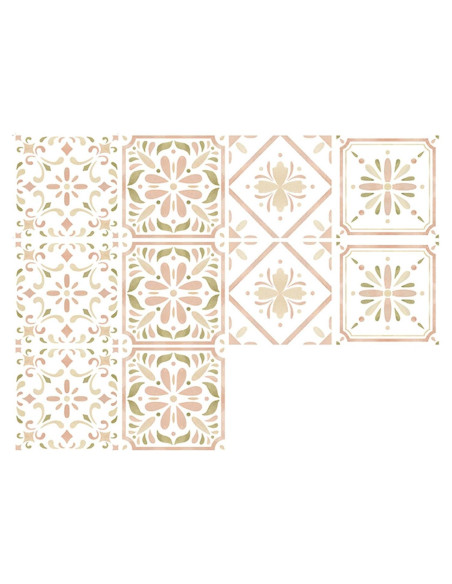 Calcomanías de Azulejo Vintage PONIIIEU 20x20cm 10 PCS