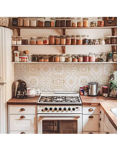 Calcomanías de Azulejo Vintage PONIIIEU 20x20cm 10 PCS