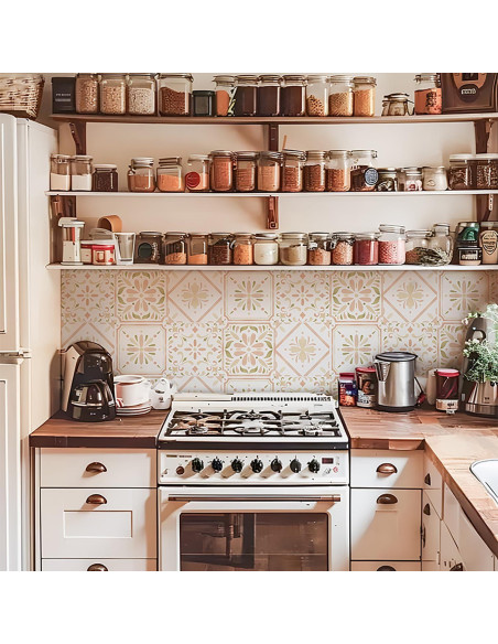 Calcomanías de Azulejo Vintage PONIIIEU 20x20cm 10 PCS