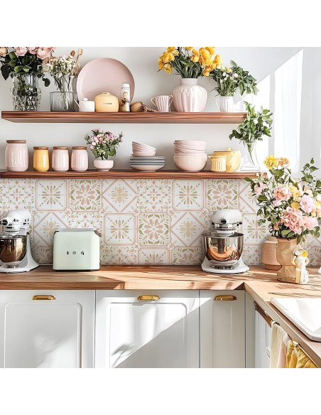 Calcomanías de Azulejo Vintage PONIIIEU 20x20cm 10 PCS