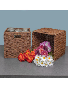 Cesta de Almacenamiento Plegable Trademark Innovations - Juego de 2 2