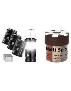 Paquete 4 Linternas Camping Etekcity + Shaker Especias Coghlan