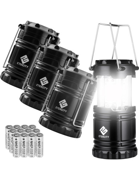 Paquete 4 Linternas Camping Etekcity + Shaker Especias Coghlan