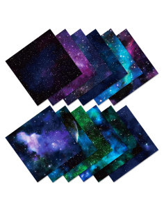 Bloc de Papel de Scrapbook iKammo 30.5x30.5cm - 24 Hojas Estrelladas