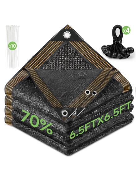 Tela de Sombra 70% FOTMISHU 2m x 2m HDPE Resistente UV