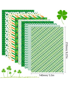 Set de Papel Decorativo FEPITO 30 Hojas A4 San Patricio 2