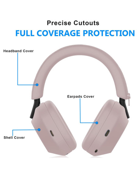 Funda Protectora Aiivioll para Auriculares Sony WH-1000XM5 Rosa