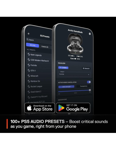 Auriculares Arctis GameBuds SteelSeries - Inalámbricos 2.4GHz + Bluetooth 5.3 - ANC - 40H Batería