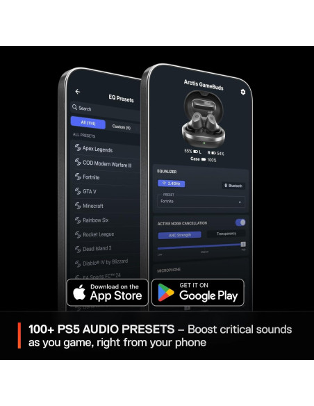 Auriculares Arctis GameBuds SteelSeries - Inalámbricos 2.4GHz + Bluetooth 5.3 - ANC - 40H Batería