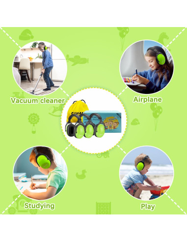 Auriculares Canceladores de Ruido ZOHAN para Niños 3 Pack