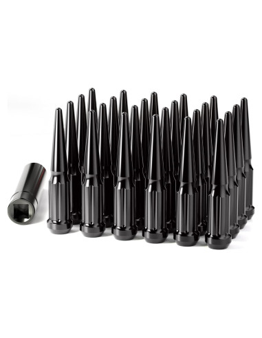 Juego de 24 Tuercas de Pico M14x1.5 Negras HOWBOW