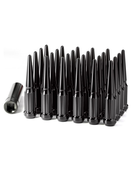 Juego de 24 Tuercas de Pico M14x1.5 Negras HOWBOW