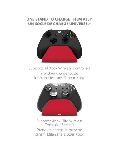 Soporte de Carga Pro Xbox Pulse Rojo con Batería 1100 mAh