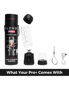 Licuadora Portátil BLENDI Pro+ 517ml Recargable USB-C Negra 2