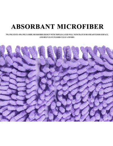 Paquete de 3 Almohadillas de Microfibra Turbokey para Mopa Shark