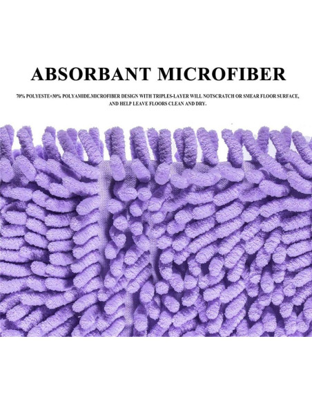 Paquete de 3 Almohadillas de Microfibra Turbokey para Mopa Shark