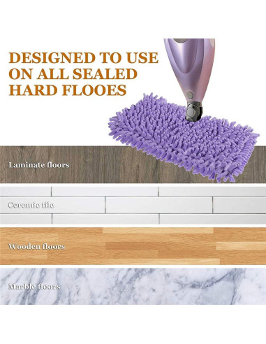 Paquete de 3 Almohadillas de Microfibra Turbokey para Mopa Shark