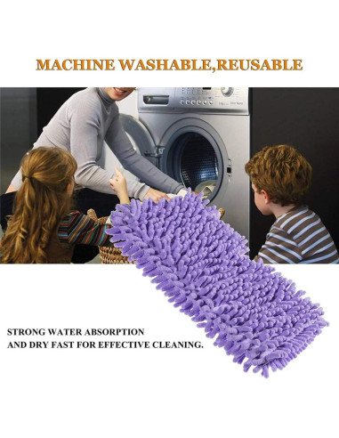 Paquete de 3 Almohadillas de Microfibra Turbokey para Mopa Shark