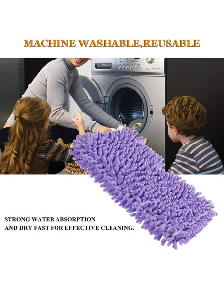 Paquete de 3 Almohadillas de Microfibra Turbokey para Mopa Shark