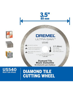Rueda de Corte de Diamante Dremel US540-01 8.89 cm para Azulejos 2