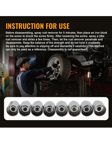 Llave de Remoción de Tuerca de Rueda Three T 805 para Jeep y Dodge