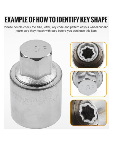Llave de Remoción de Tuerca de Rueda Three T 805 para Jeep y Dodge