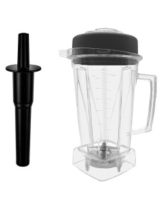 Jarra de licuadora 64oz Bxmgr con tamper clásico clara