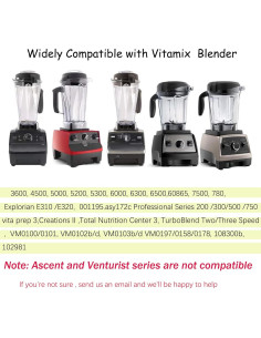 Jarra de licuadora 64oz Bxmgr con tamper clásico clara 2