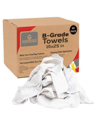 Toallas de Mano de Algodón GOLD TEXTILES 38x63 cm Blancas