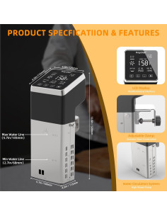 Cocedor Sous Vide AnchorChef Pro 1400W Acero Inoxidable 2