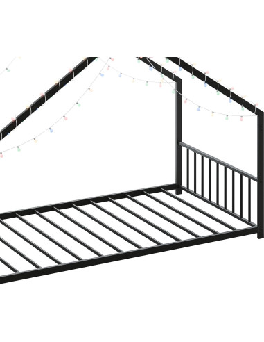 Cama Casa Twin WDYLWFHW con Luces LED y Estructura de Metal