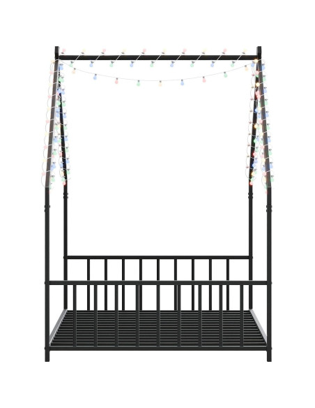 Cama Casa Twin WDYLWFHW con Luces LED y Estructura de Metal